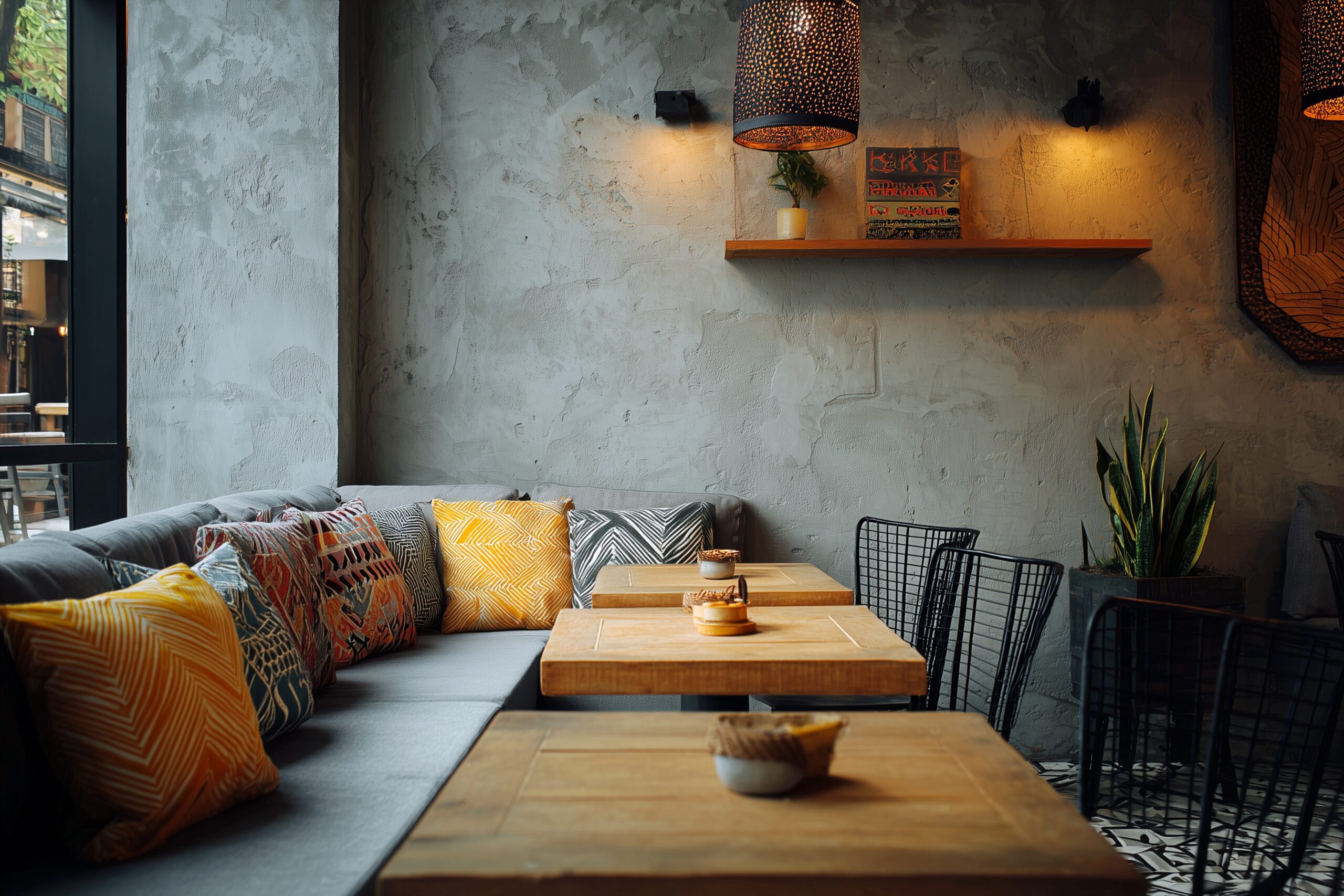 店内の席の写真