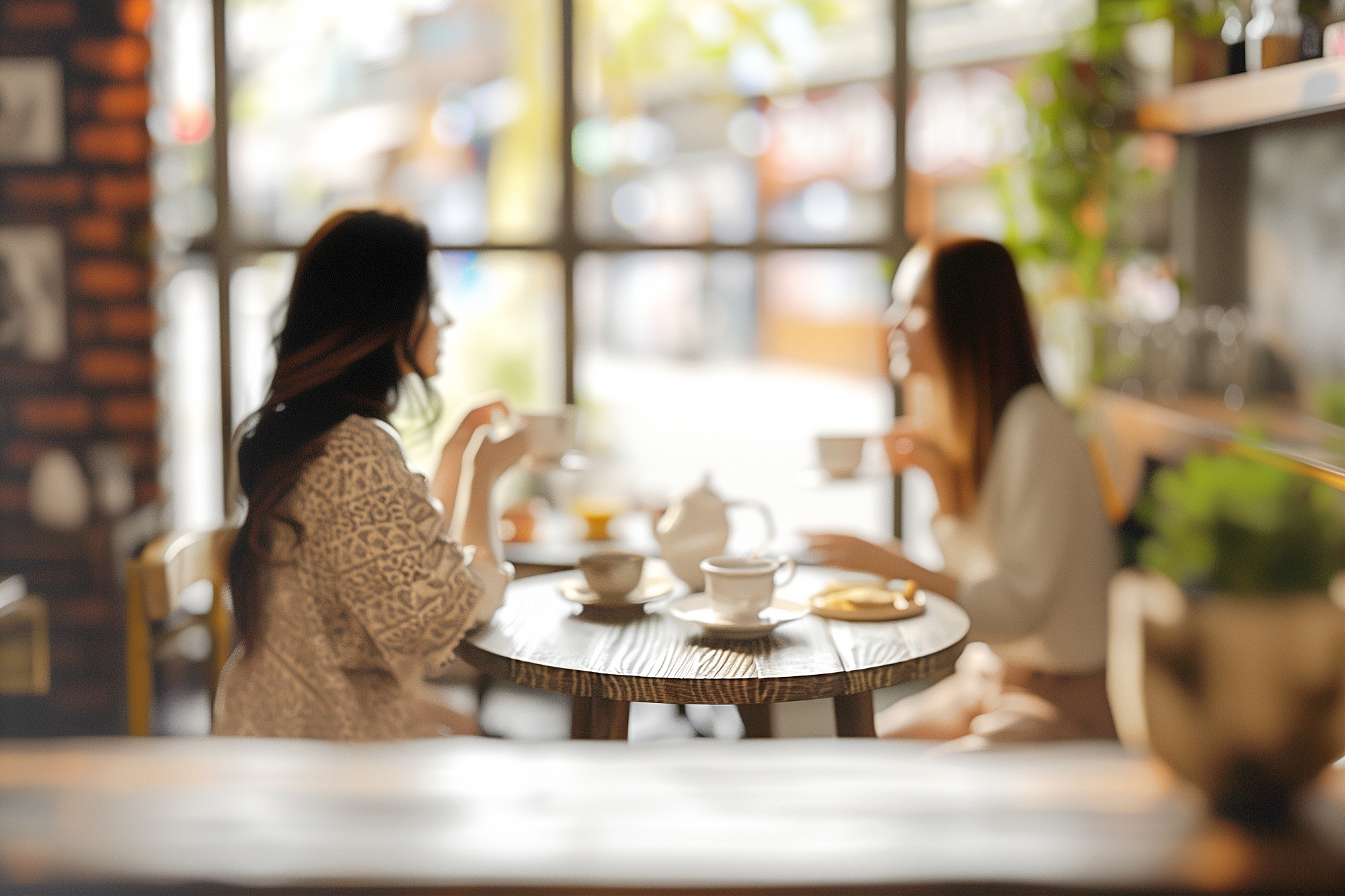 店内での飲食風景